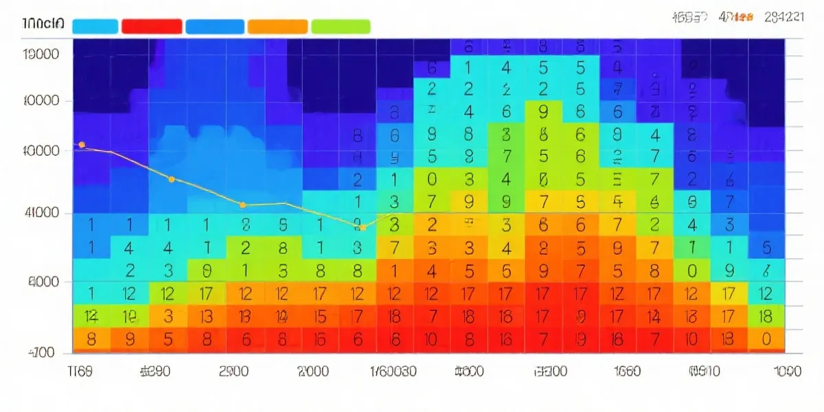 冷热分布热力图示意